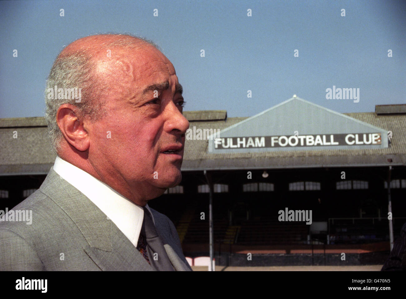 Soccer - Mohamed Al Fayed - Fulham Football Club - Craven Cottage Stock Photo