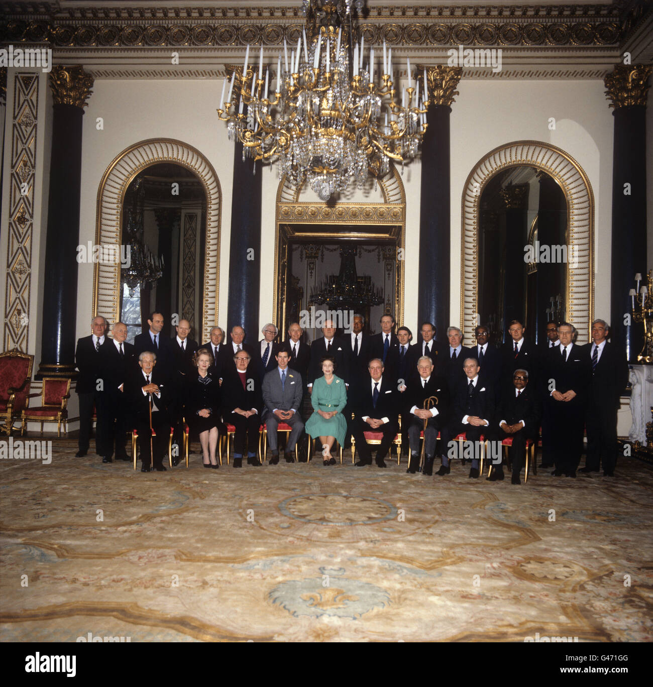 Royalty - Queen Elizabeth II and the Privy Council - Buckingham Palace, London Stock Photo