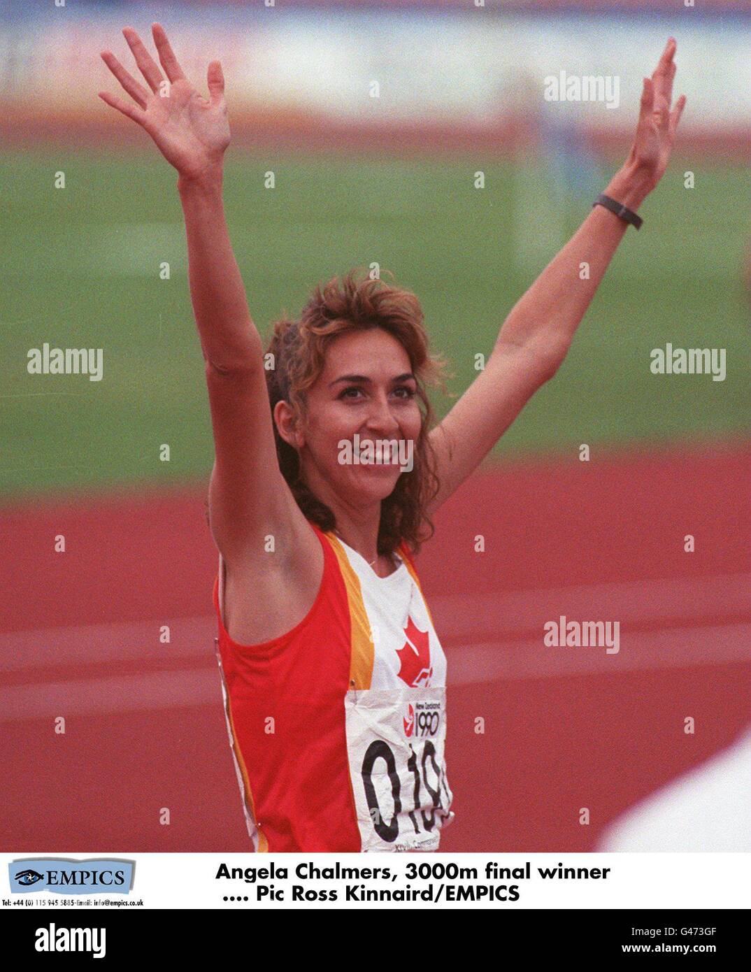 COMMONWEALTH GAMES 1990 AUCKLAND. ANGELA CHALMERS CANADA 3000m FINAL