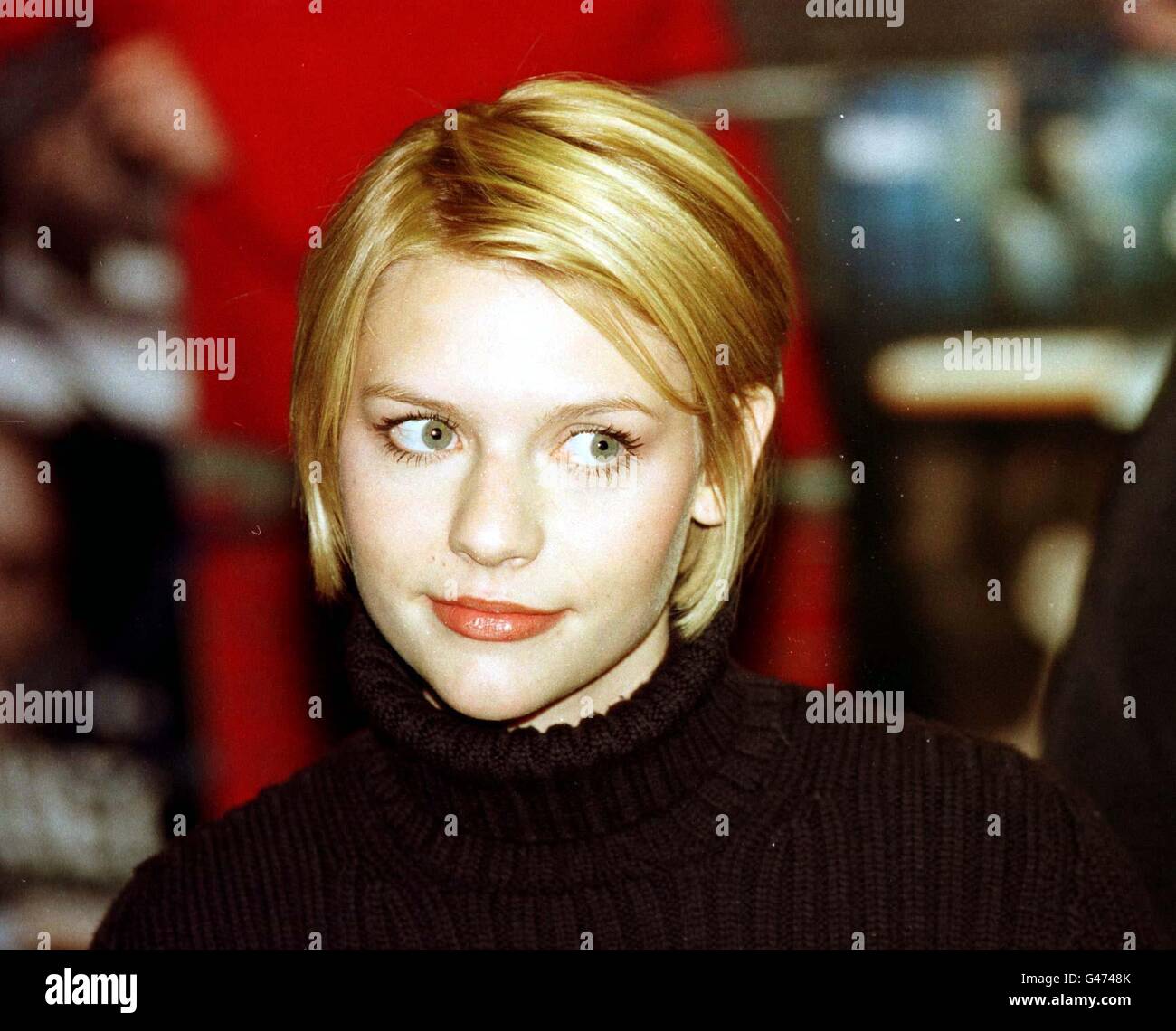 CLAIRE DANES. CLAIRE DANES, CO-STAR OF ROMEO AND JULIET, AT THE CURZON CINEMA, MAYFAIR, FOR THE LONDON PREMIERE. Stock Photo