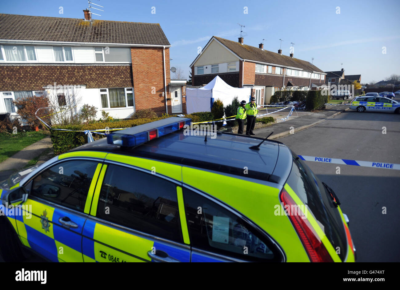 Police Remain Outside The Address Of The Man Who Has Been Arrested On Suspicion Of Murder In 0308