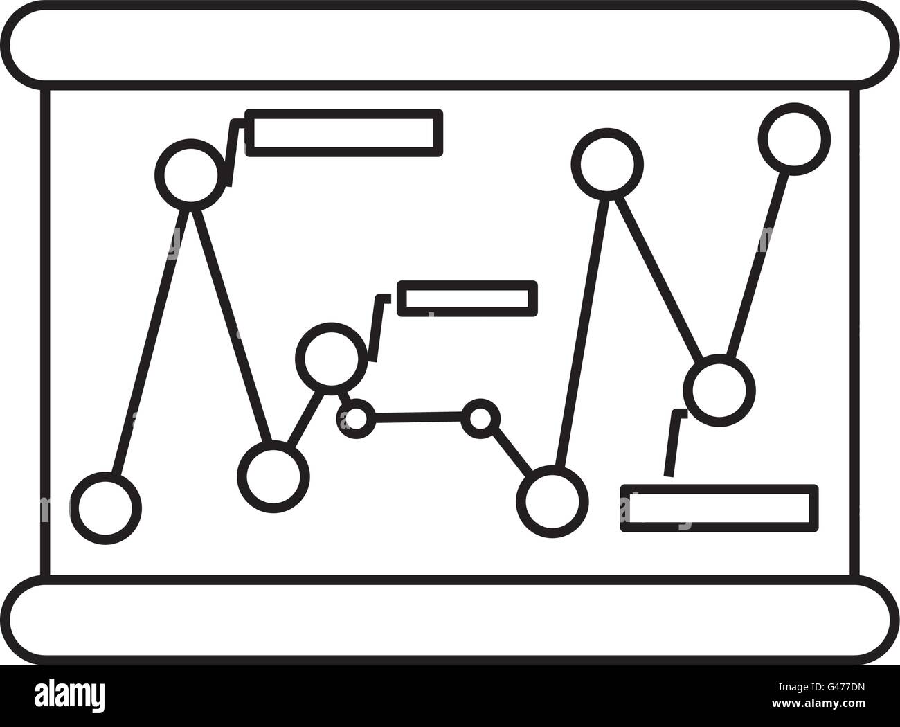 vector black and white statistical chart graph,... statistics chart , Vector illustration over white background Stock ...
