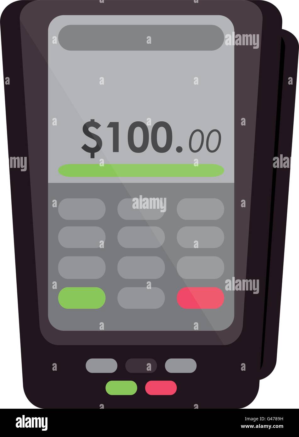credit card processing terminal , Vector illustration Stock Vector ...