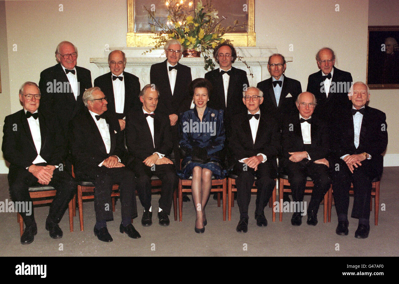 PA NEWS THE PRINCESS ROYAL AT THE NOBEL LAUREATES DINNER IN HONOUR OF SIR HAROLD KROTO WINNER OF THE 1996 NOBEL PRIZE FOR CHEMISTRY AT THE ROYAL SOCEITY Stock Photo