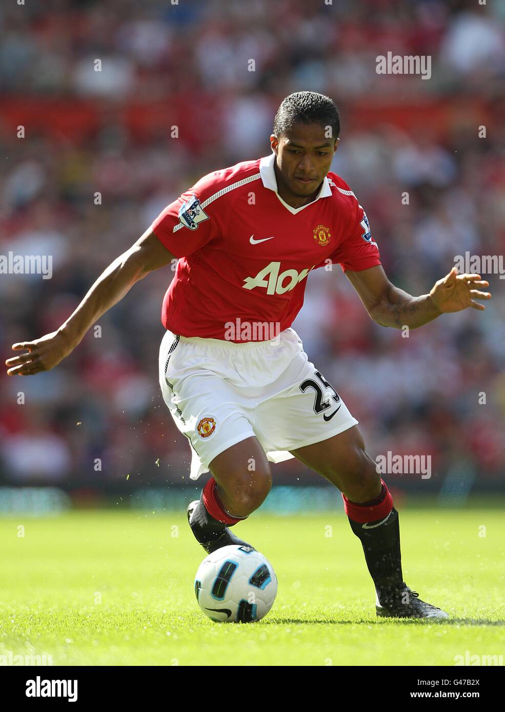 Soccer - Barclays Premier League - Manchester United v Fulham - Old Trafford. Antonio Valencia, Manchester United Stock Photo