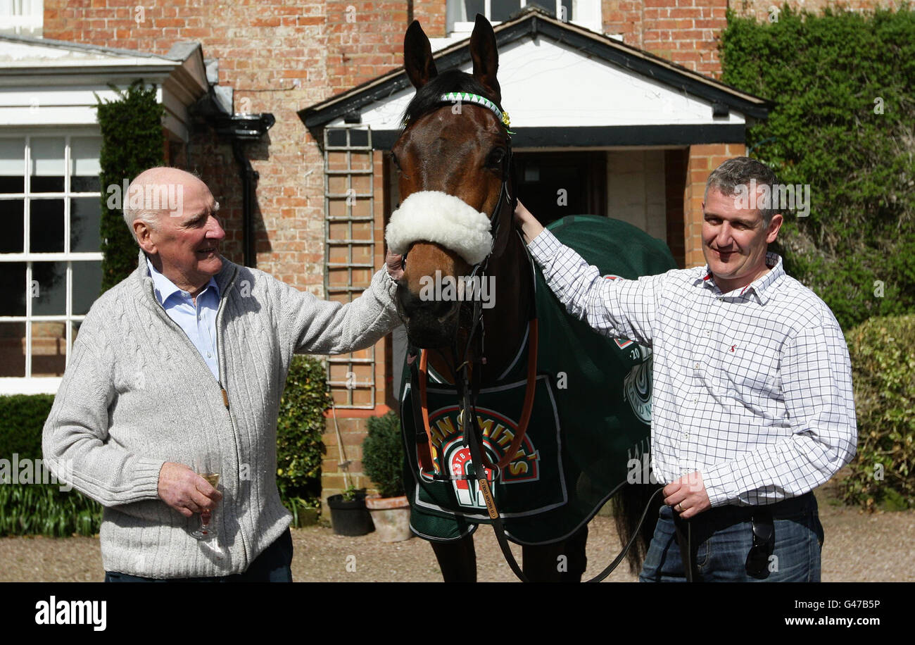 Donald Trainer Trainer Donald McCain Jnr (right) stands alongside Grand National ...