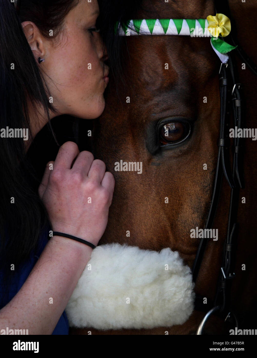 Horse Racing - Ballabriggs Homecoming - Donald McCain Stables Stock Photo