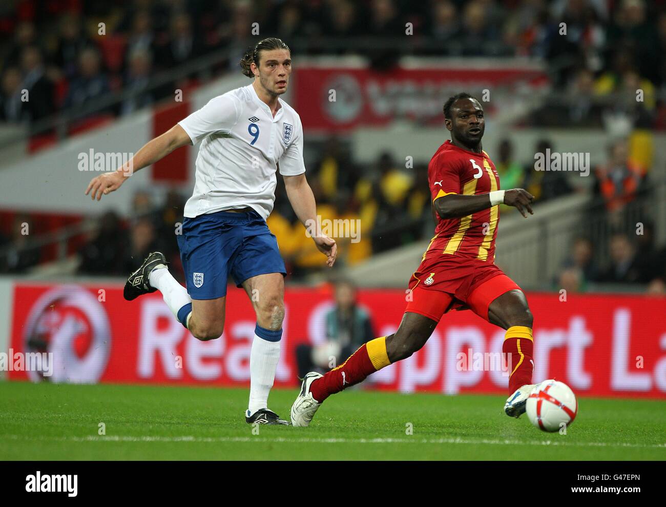 Soccer - International Friendly - England v Ghana - Wembley Stadium Stock Photo