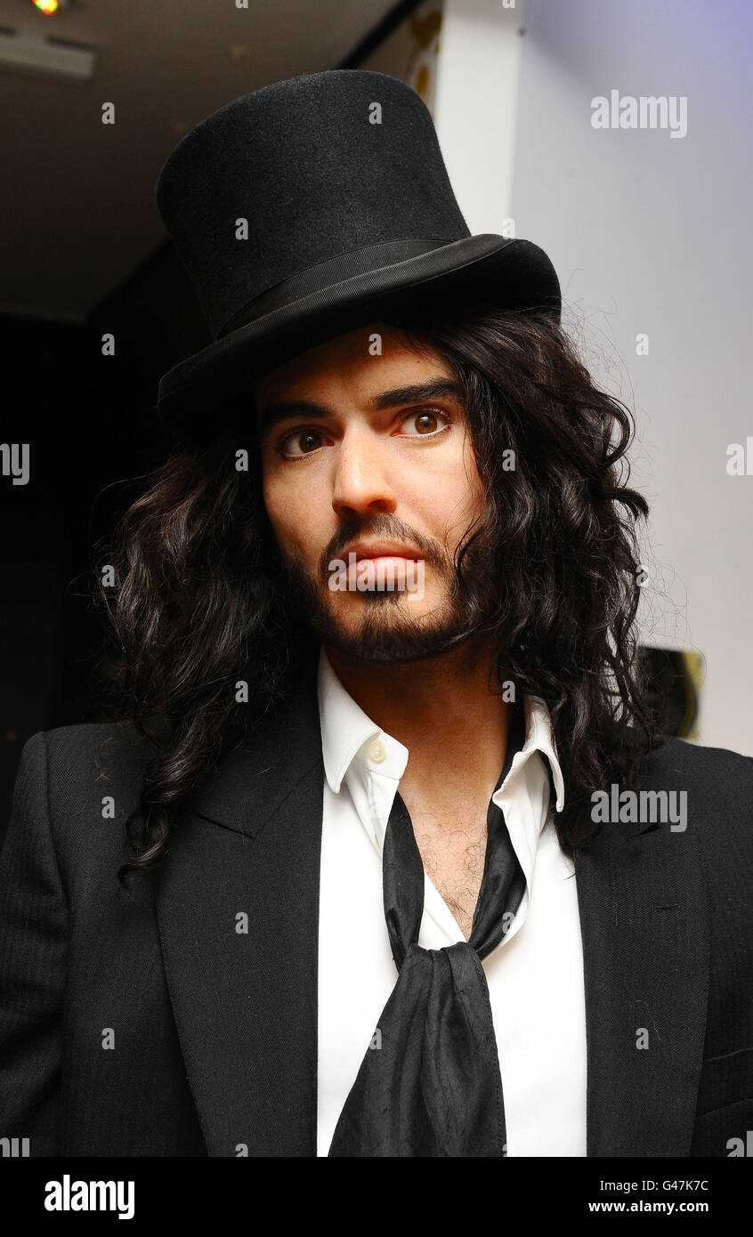 Russell Brand wax figure at Madame Tussauds - London Stock Photo