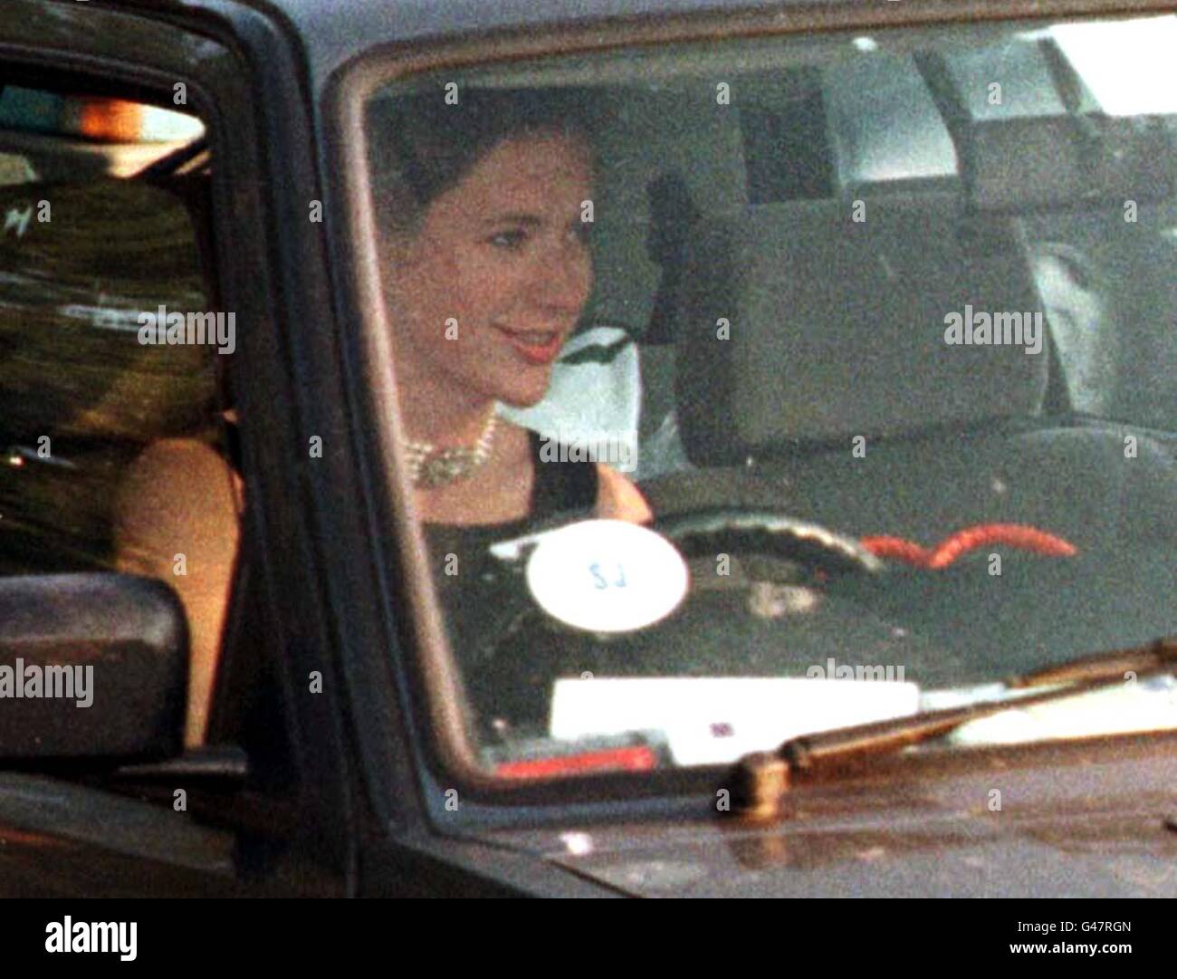 Tiggy Legge Bourke, the former nanny to Princes William and Harry, arrives for Camilla Parker Bowles 50th birthday party at Highgrove House tonight (Friday). The party was hosted by the Prince of Wales. Photo Jay Williams/PA Stock Photo