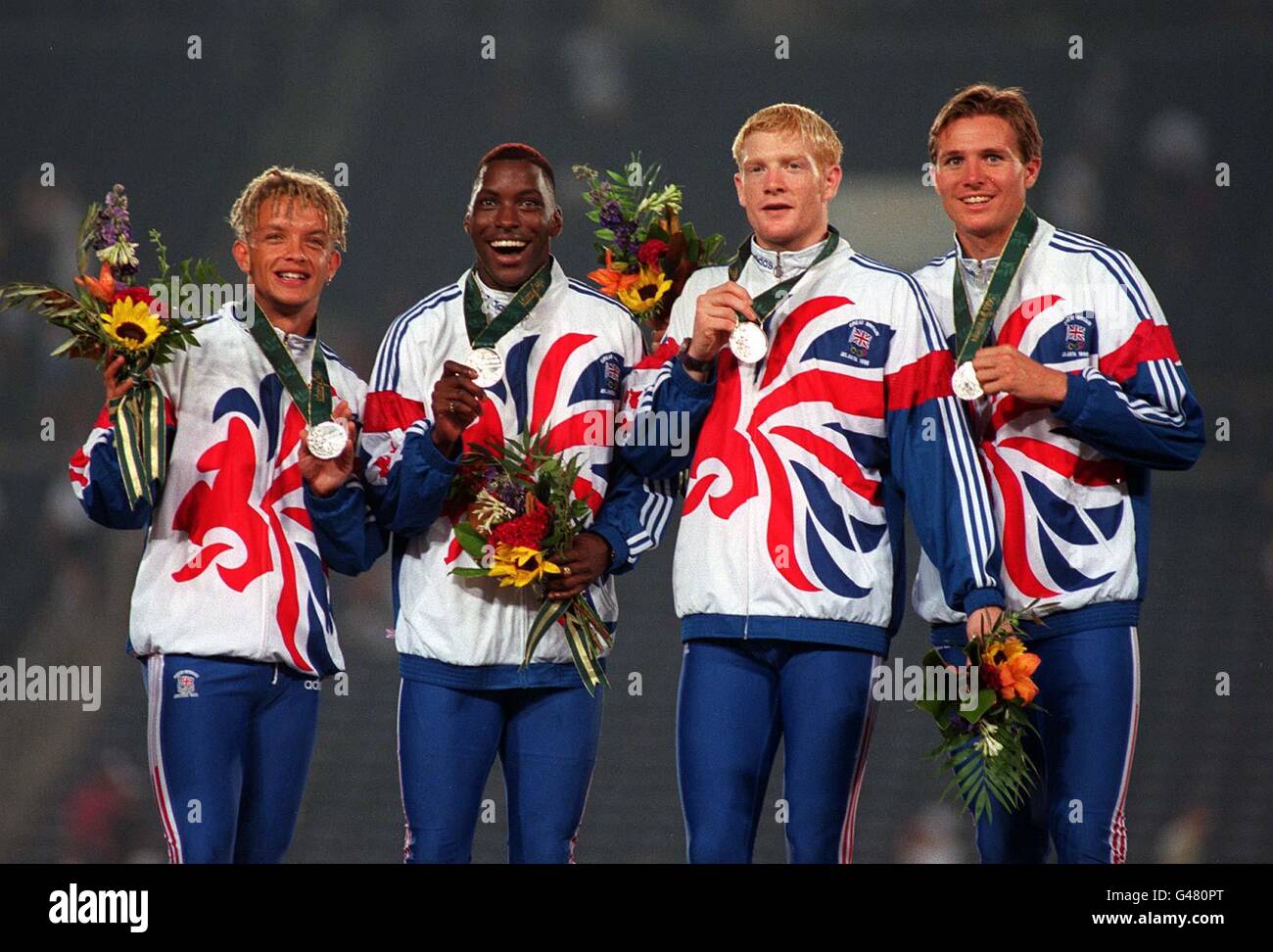 Silver Medals For Gt Britains 4 X 400 Relay Squad In Atlanta Last