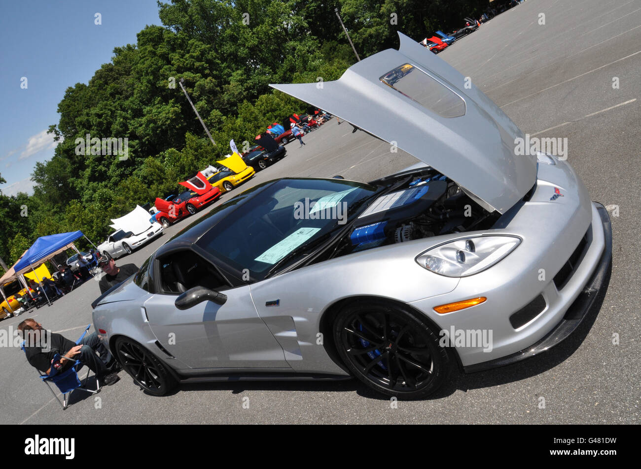 A ZR1 Corvette with a LS9 Supercharged engine Stock Photo Alamy