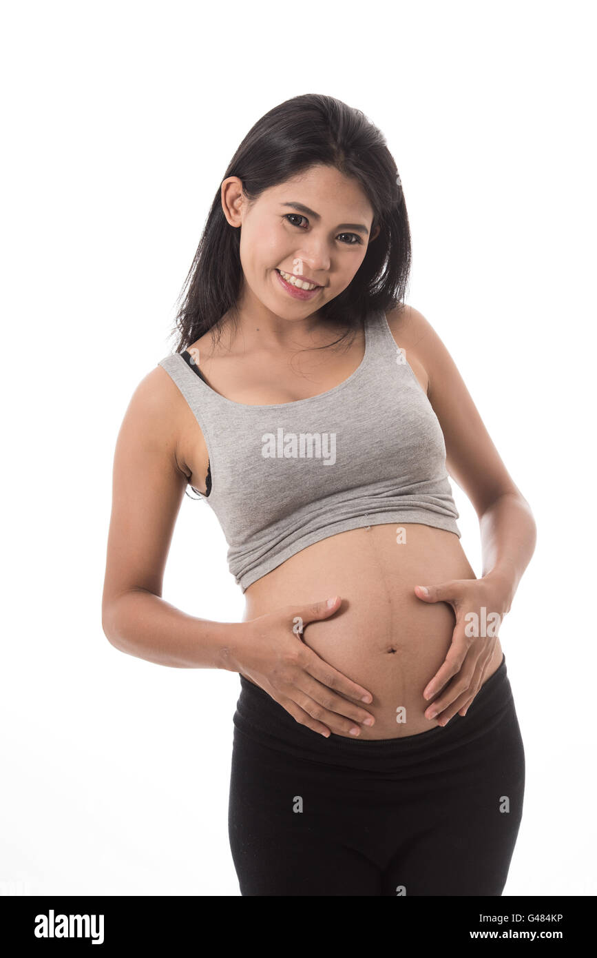 asian pregnant woman Stock Photo