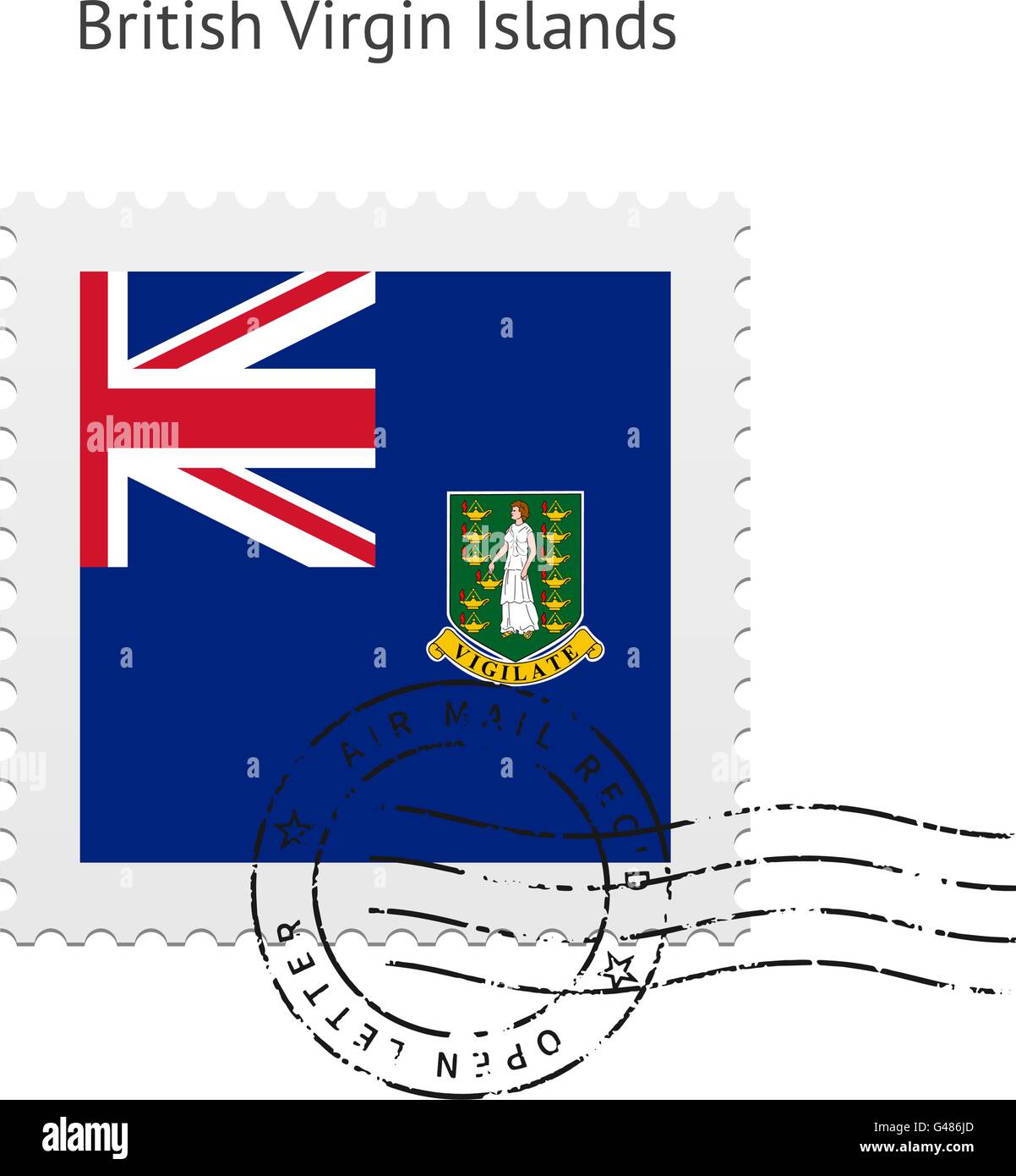 British Virgin Islands Flag Postage Stamp Stock Vector Image & Art Alamy