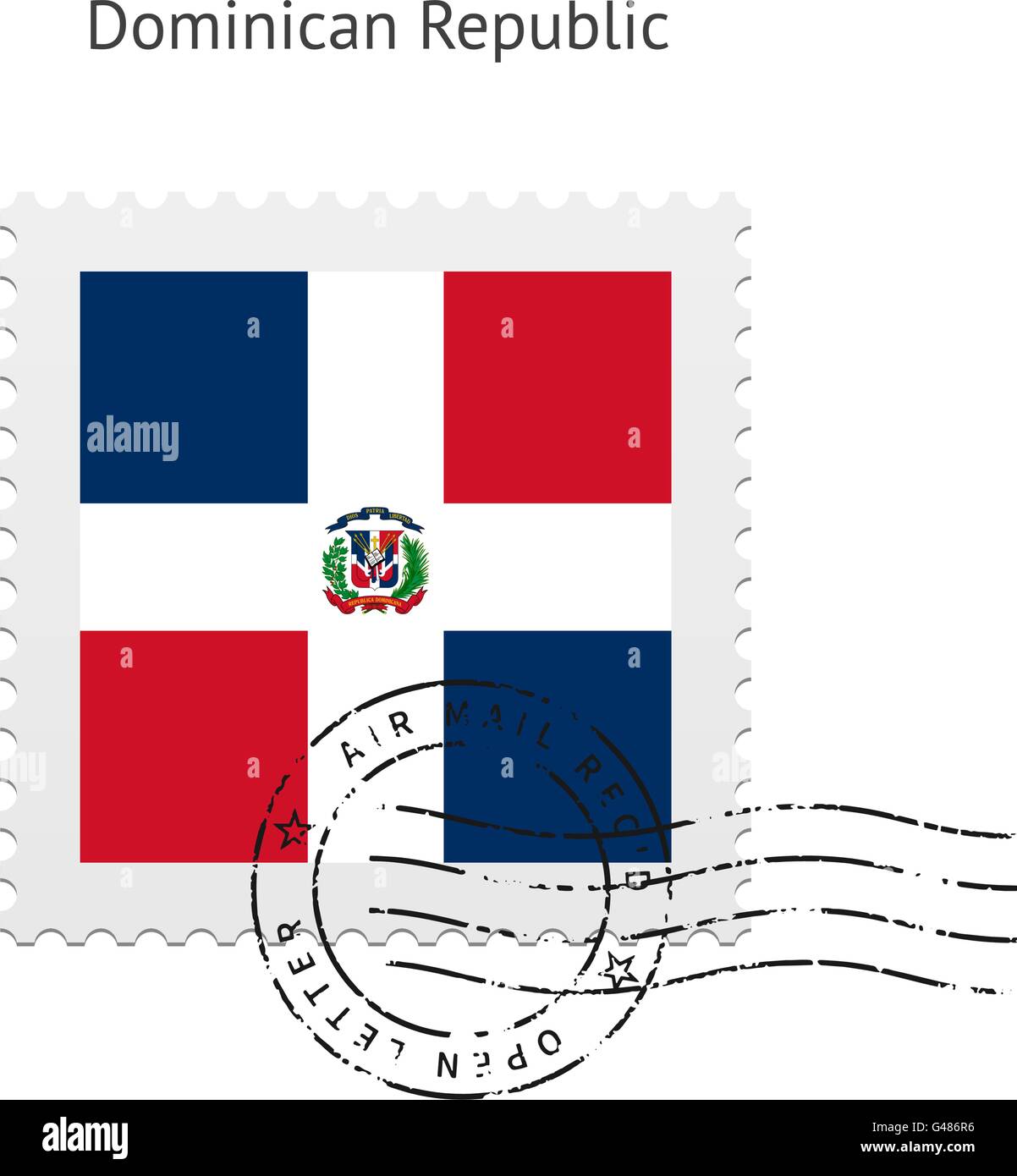 Dominican Republic Flag Postage Stamp Stock Vector Image & Art Alamy
