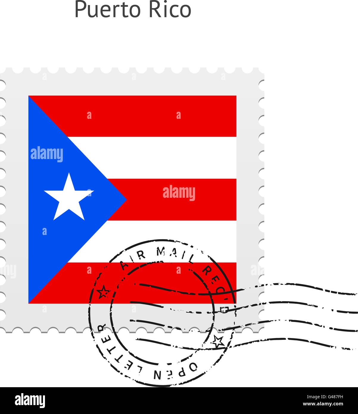Puerto Rico Flag Postage Stamp Stock Vector Image & Art Alamy
