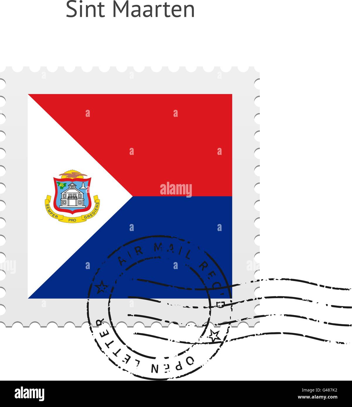 Sint Maarten Flag Postage Stamp Stock Vector Image & Art - Alamy