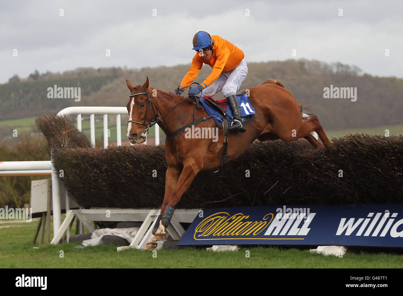 Racing ludlow riding rides jumping jumps fence hi-res stock photography ...