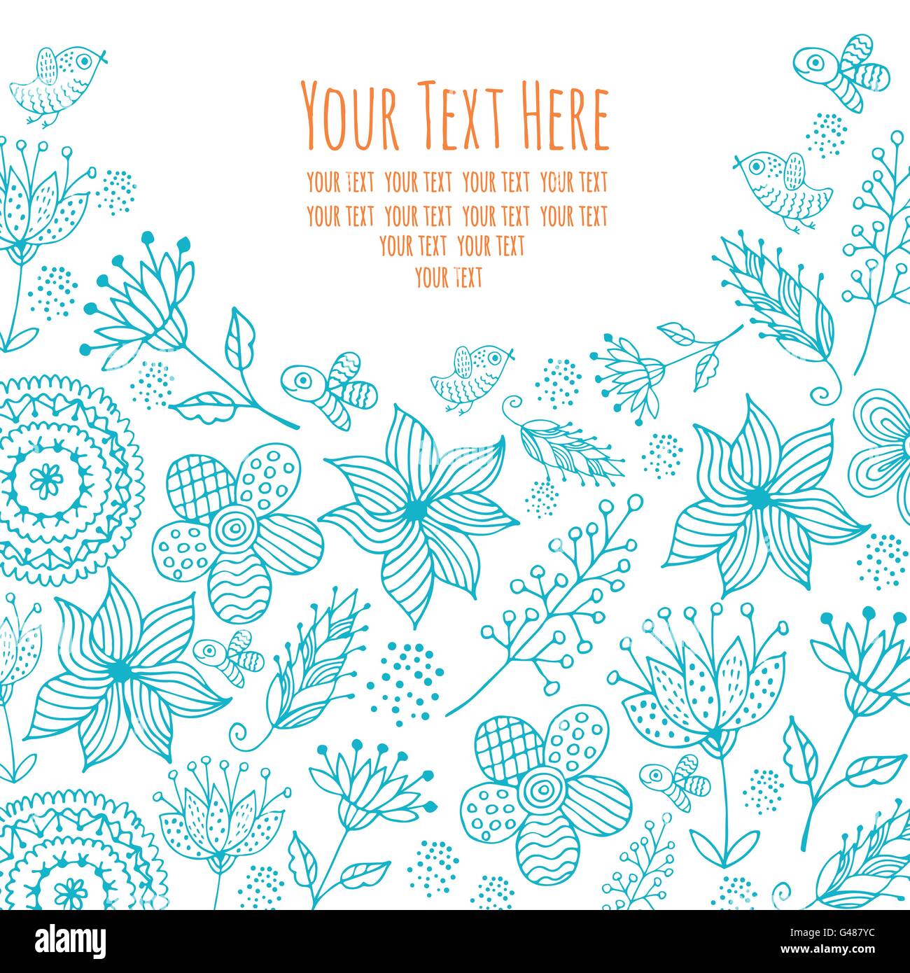 vector floral frame Stock Vector Image & Art - Alamy