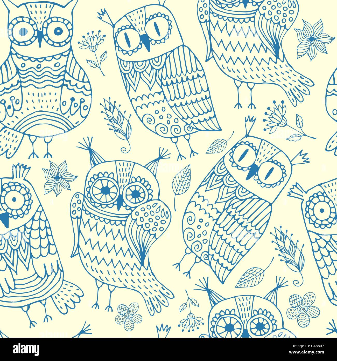 background with owls Stock Vector Image & Art - Alamy