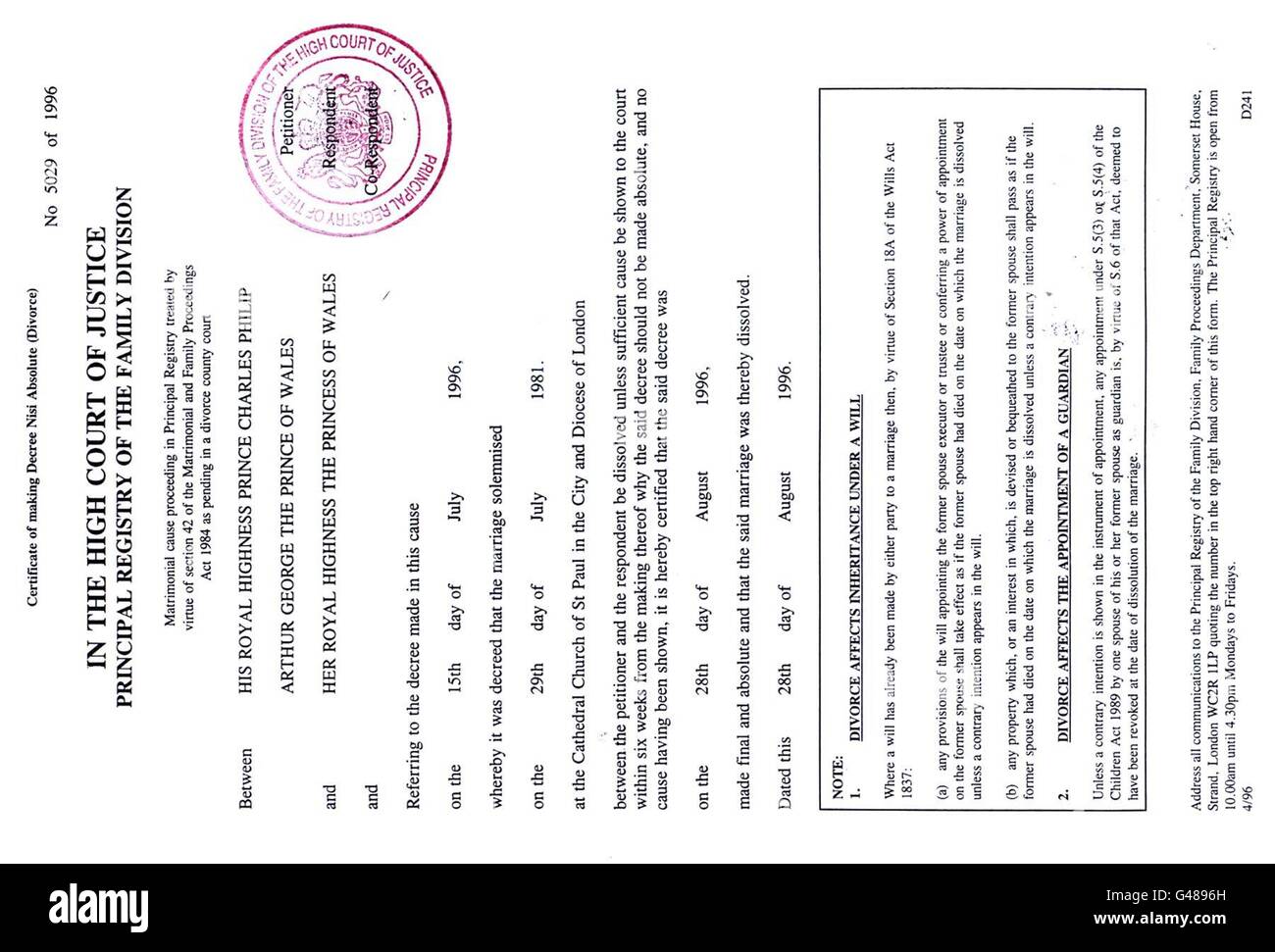 Divorce Decree