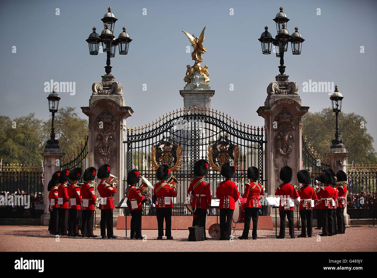 Changing of the Guard Ceremony - Buckingham Palace, London Stock Photo