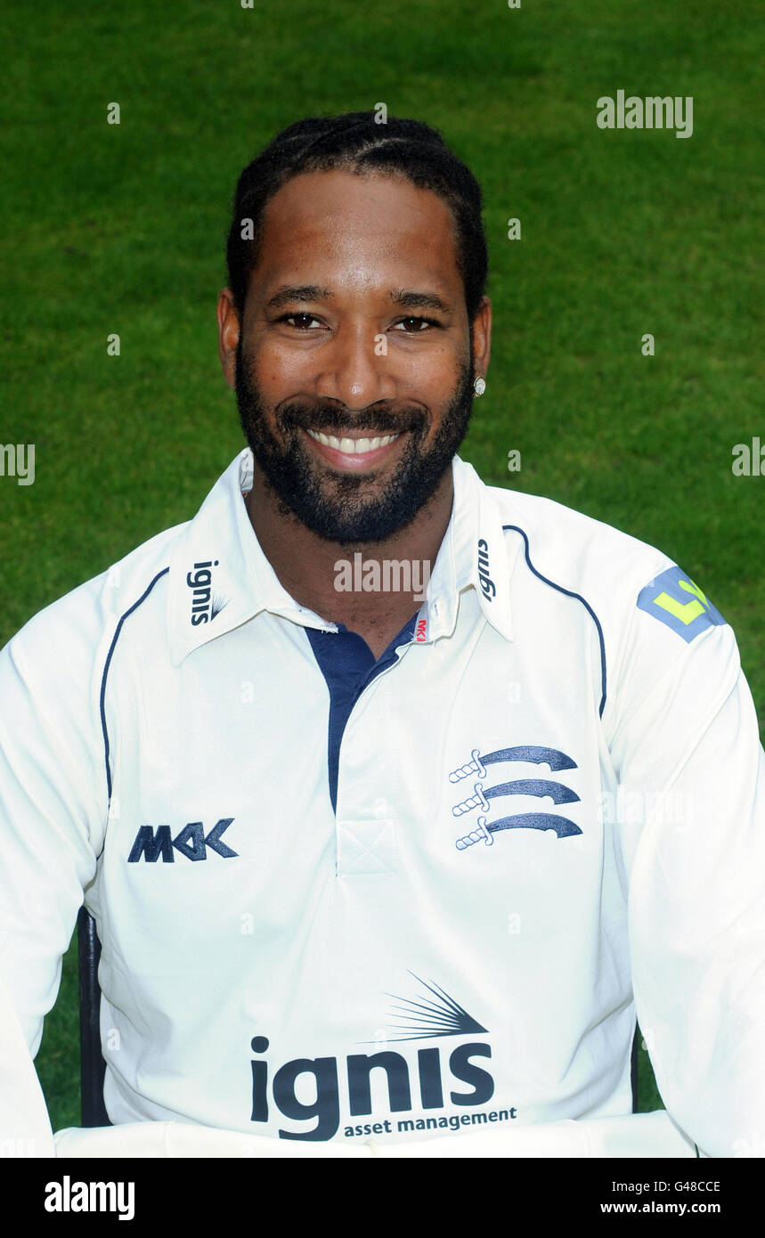 Corey Collymore, Middlesex Cricket Club press day, Lord's cricket ground Stock Photo