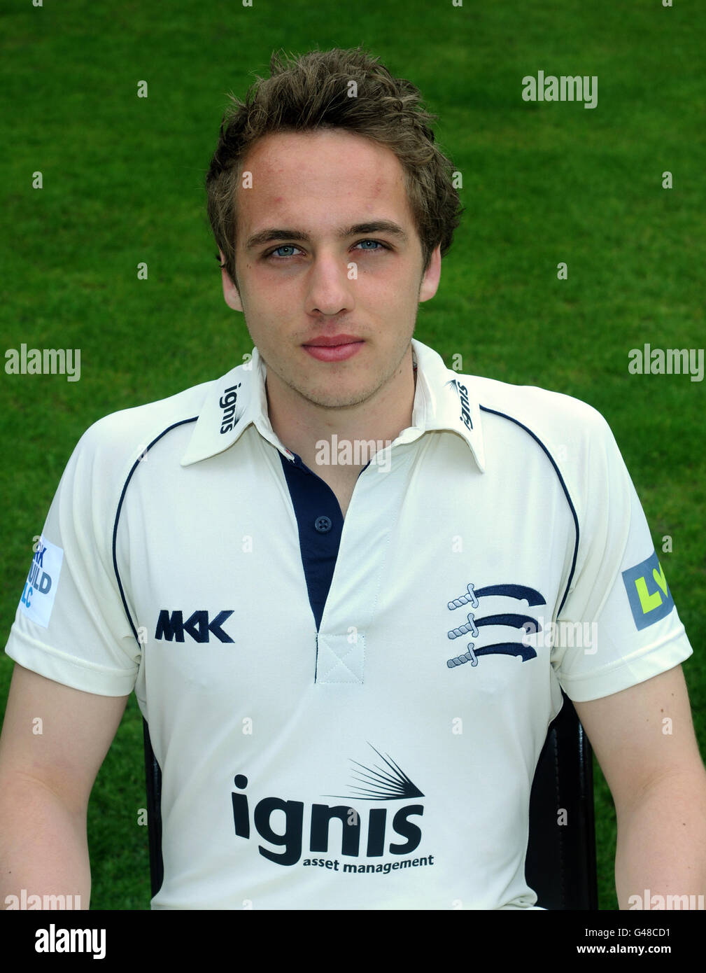 Josh Davey, Middlesex Cricket Club press day, Lord's cricket ground Stock Photo