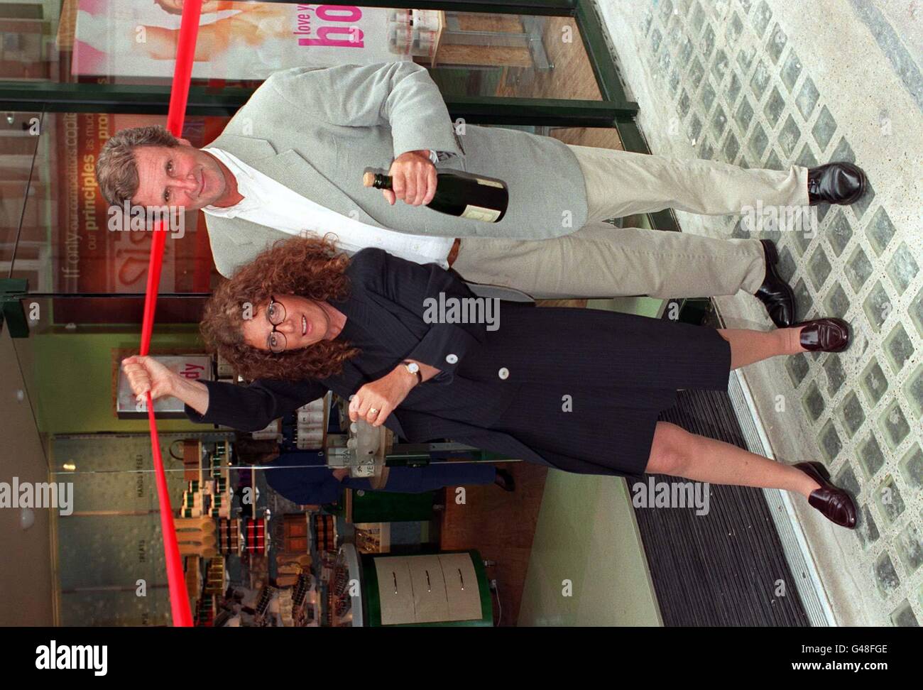 Gordon and Anita Roddick, the founders of The Body Shop, prepare to ...