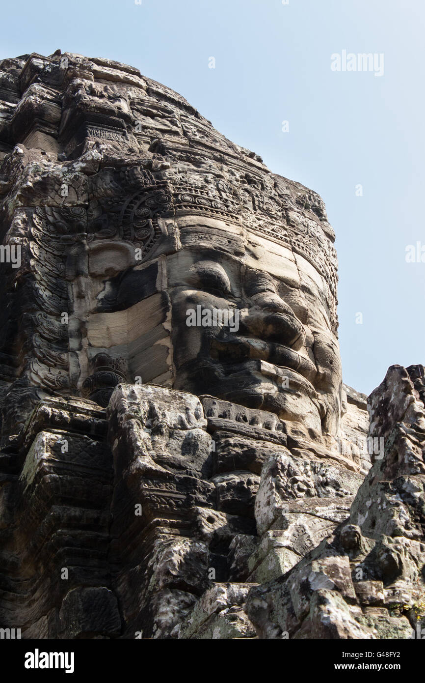 faces of Bayon temple  - Angkor Wat Stock Photo