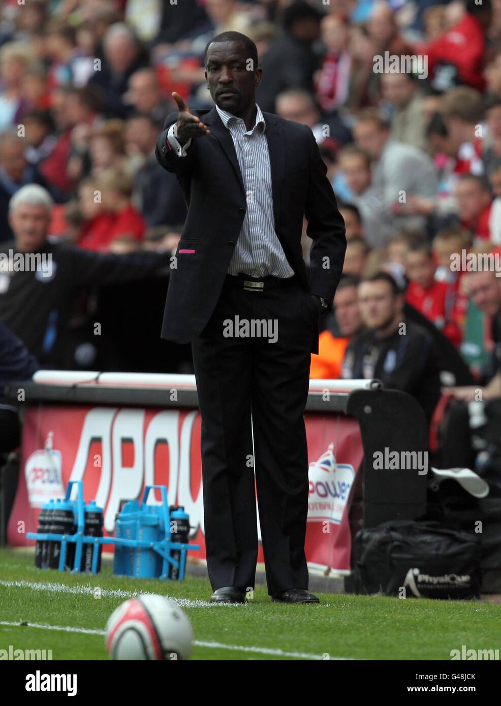 Charlton Athletic manager Chris Powell during the npower Football League One match at The Valley, London. Stock Photo