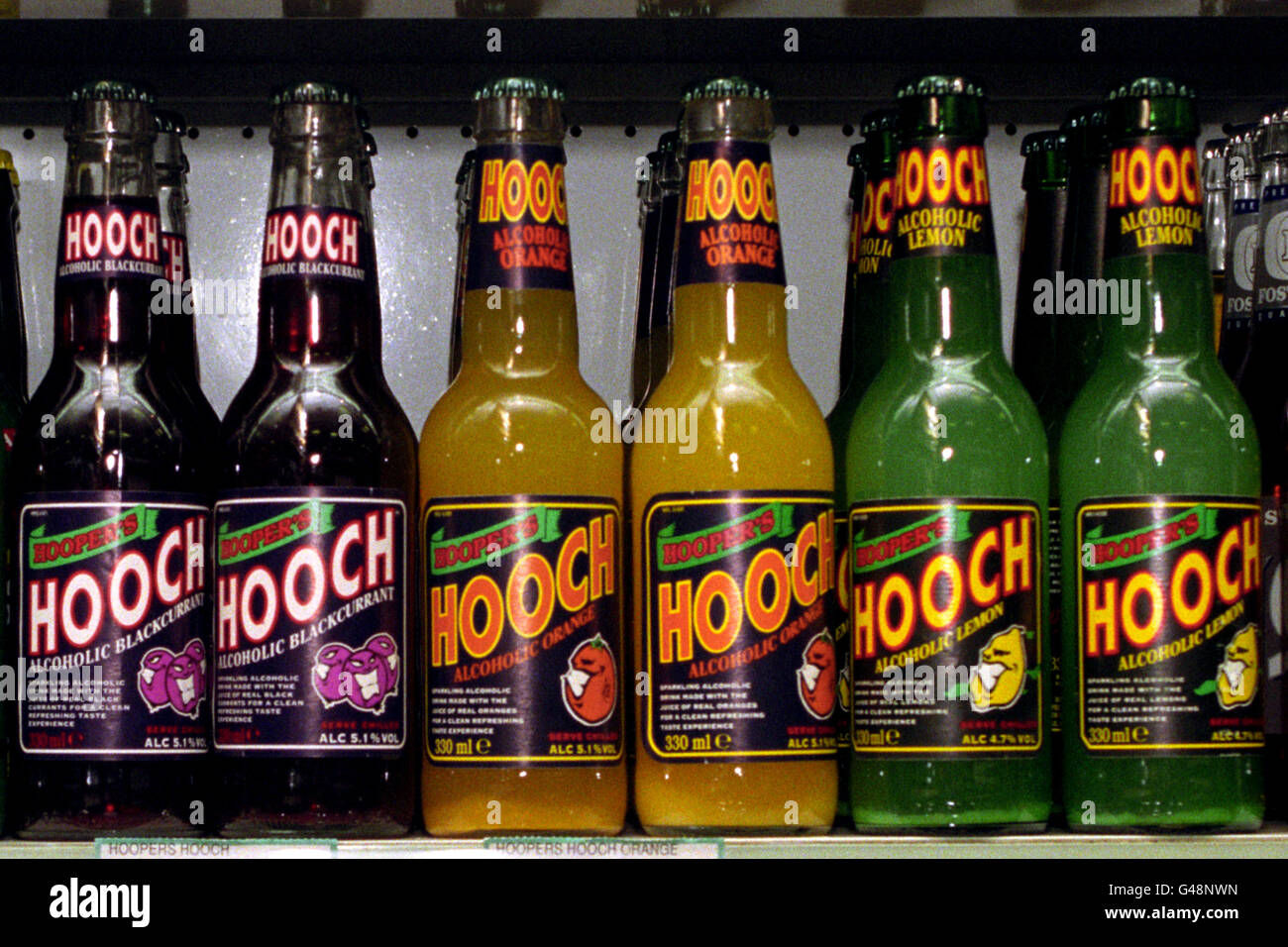 Alcopops - Hooper's Hooch - 1997 Stock Photo