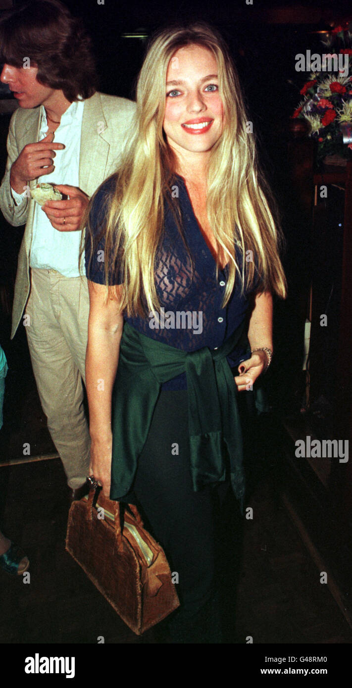 Former Page 3 girl Suzanne Mizzi attends an 8th birthday party for Bill Wyman's 'Sticky Fingers' restaurant in Kensington, London. Stock Photo