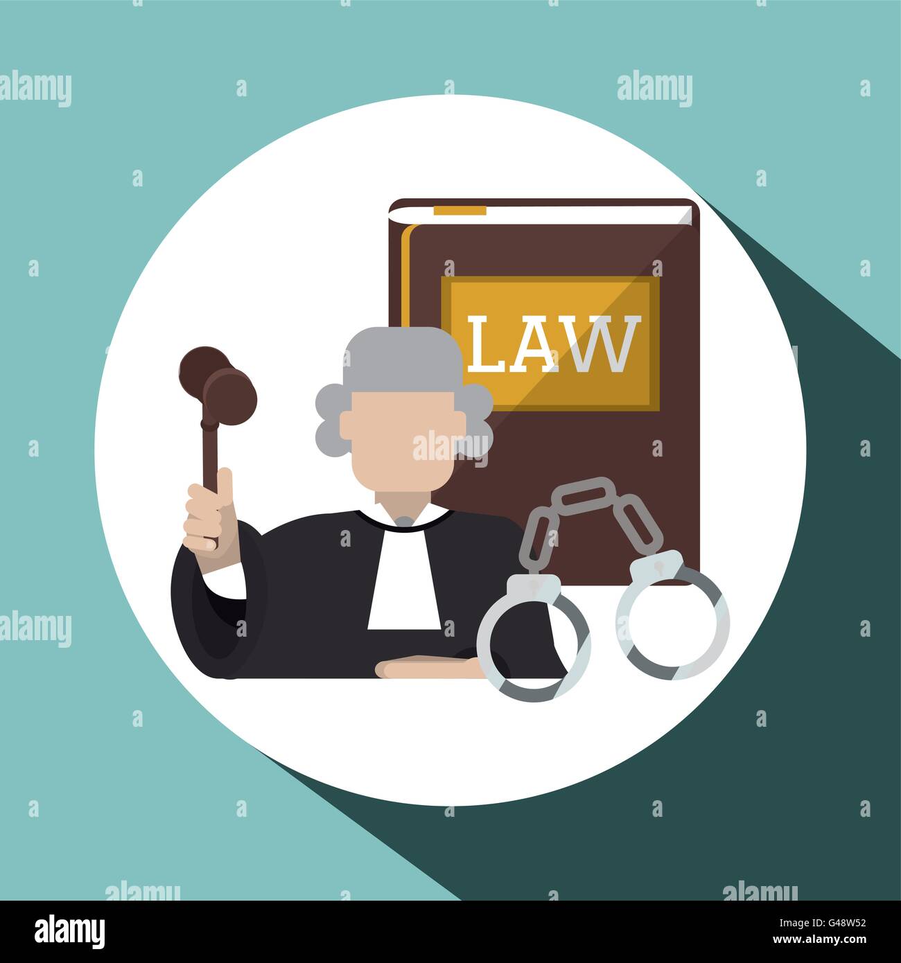 Law design. Justice icon. Flat illustration, vector graphic Stock ...