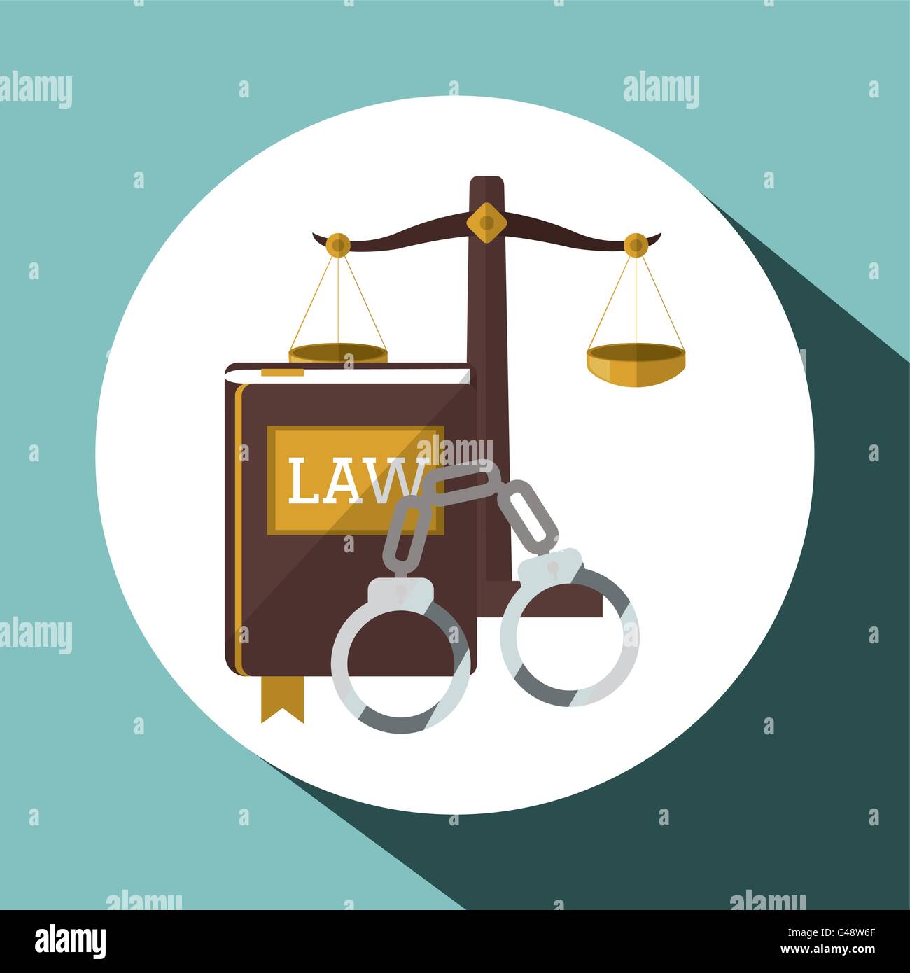 Law design. Justice icon. Flat illustration, vector graphic Stock ...