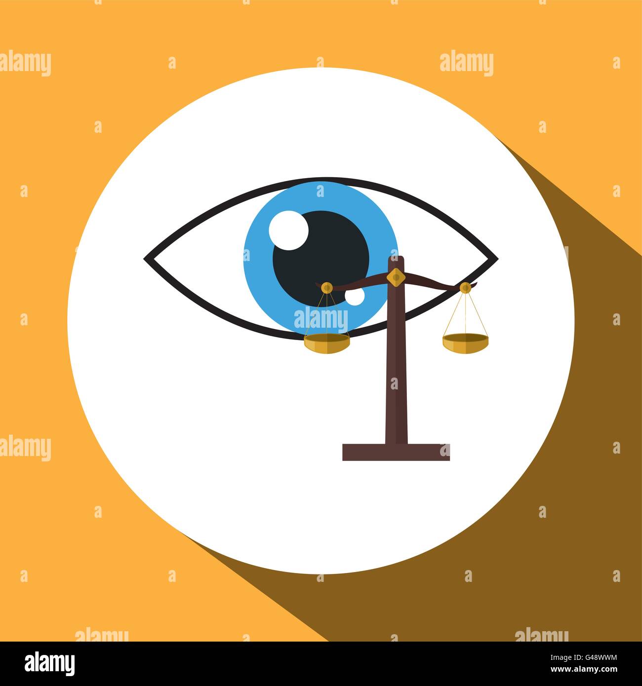 Law design. Justice icon. Flat illustration, vector graphic Stock ...