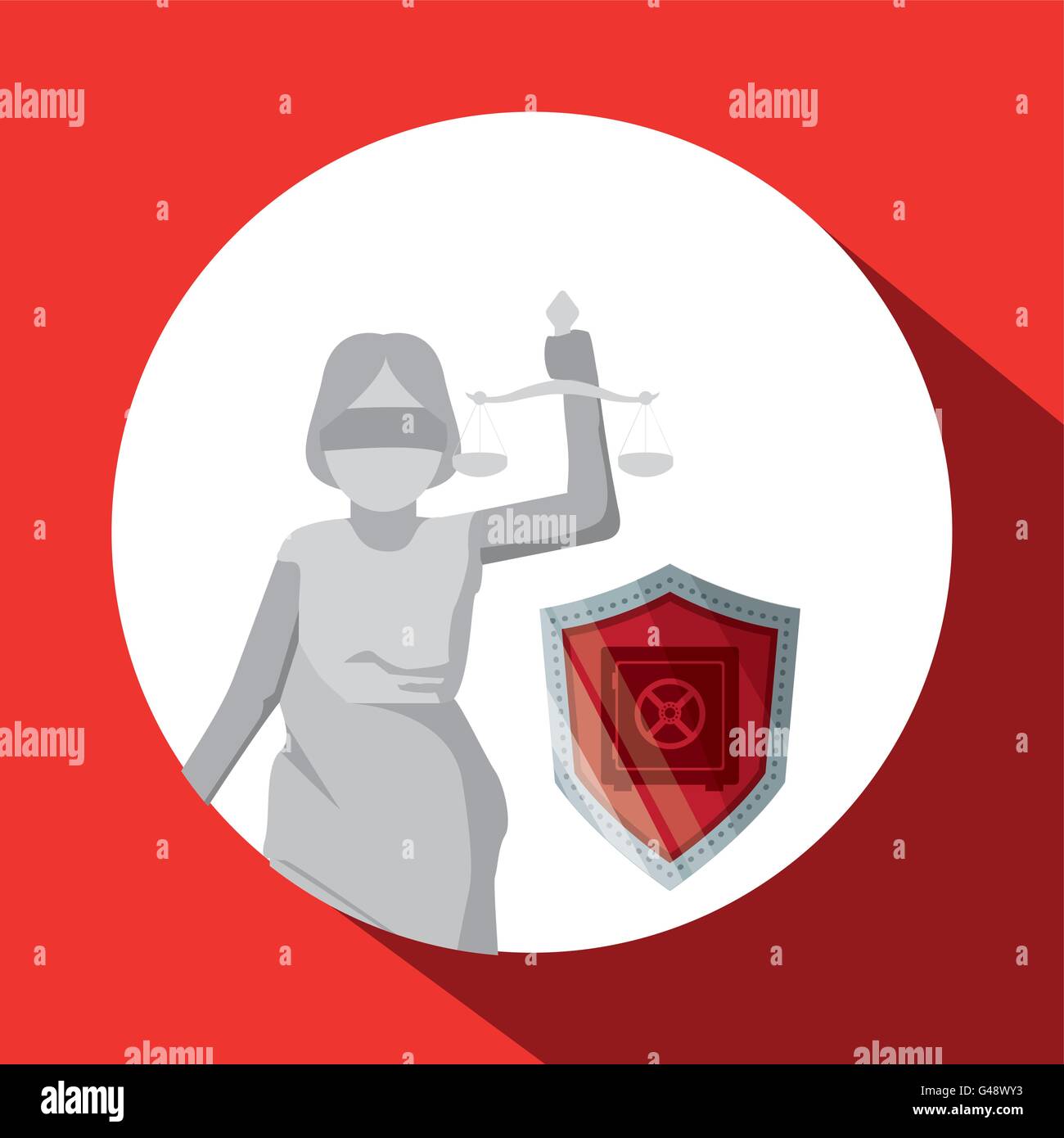 Law design. Justice icon. Flat illustration, vector graphic Stock ...