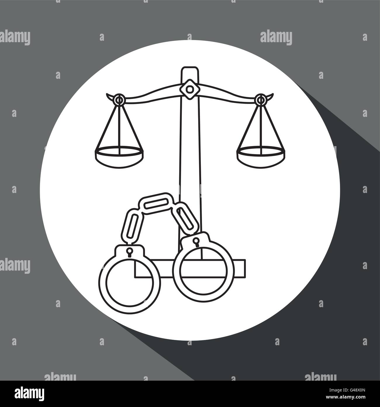 Law design. Justice icon. Flat illustration, vector graphic Stock ...