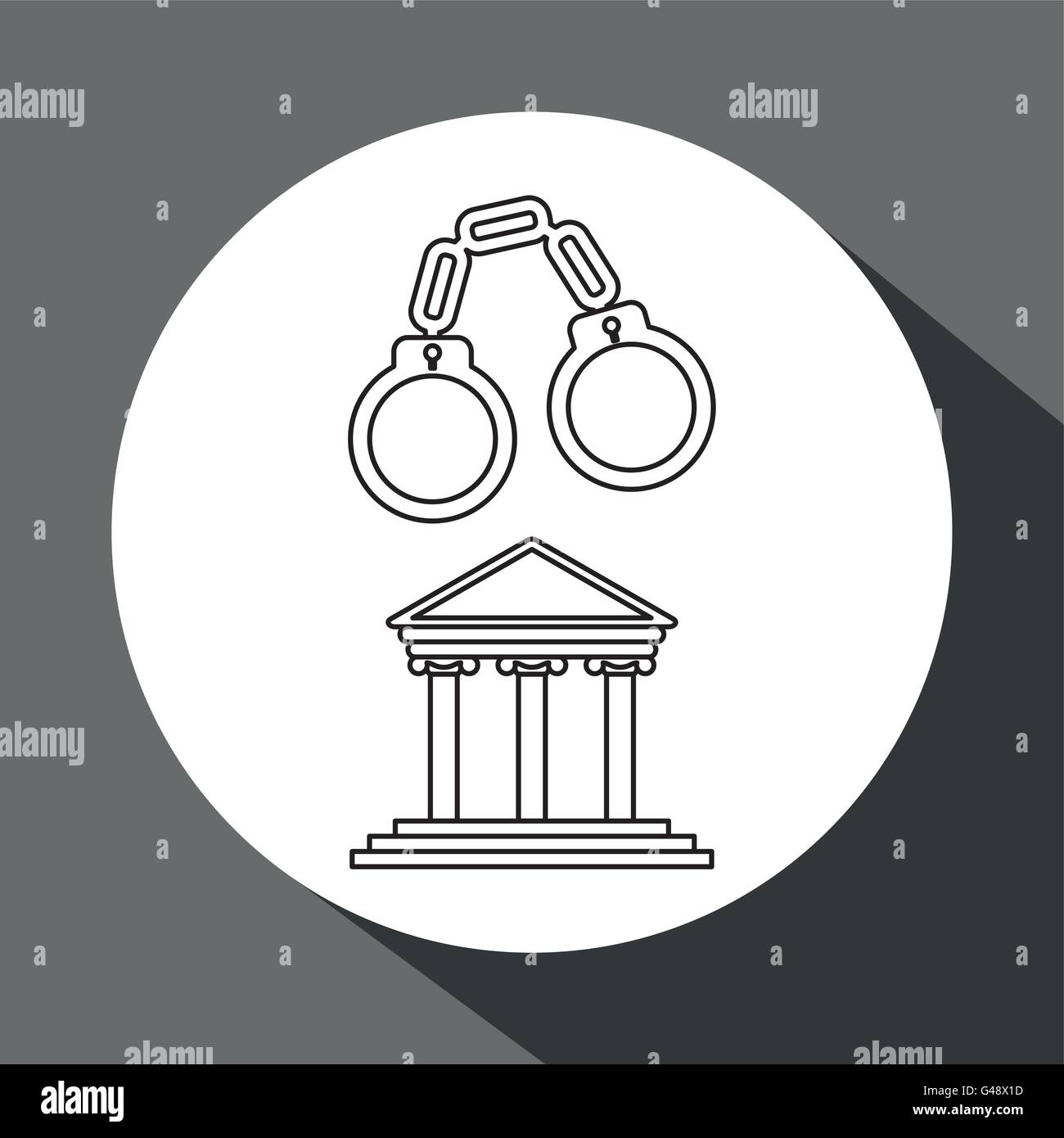 Law design. Justice icon. Flat illustration, vector graphic Stock ...