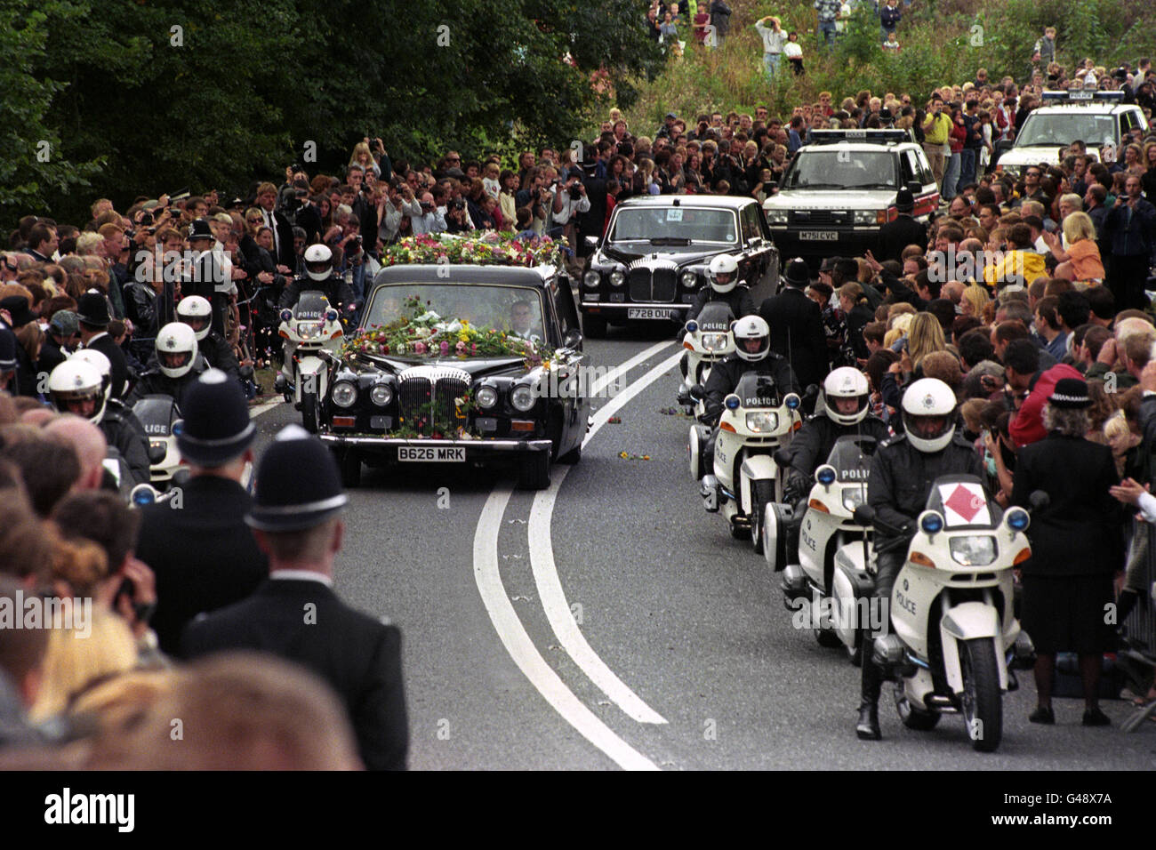 Princess Diana Funeral Westminster Abbey London Stock Photo Alamy