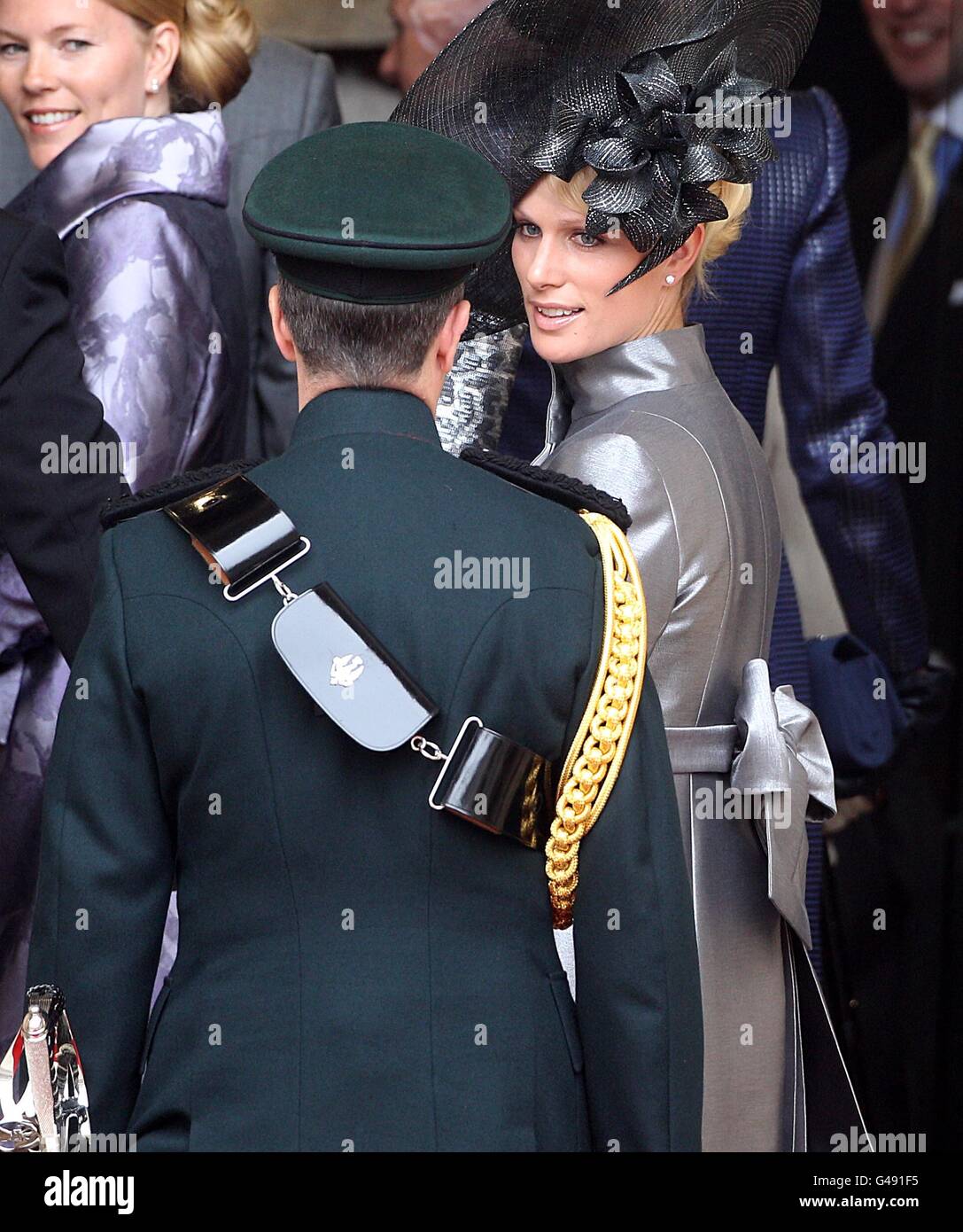Zara Phillips arrives at Westminster Abbey for her wedding to