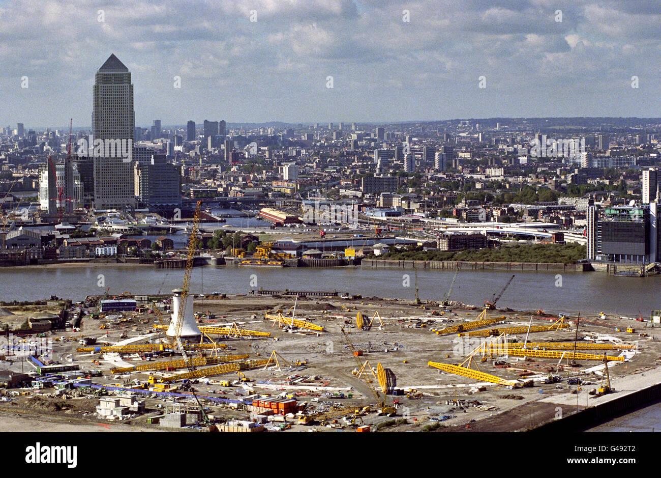 London Buildings and Landmarks The Millennium Dome 1997 Stock Photo