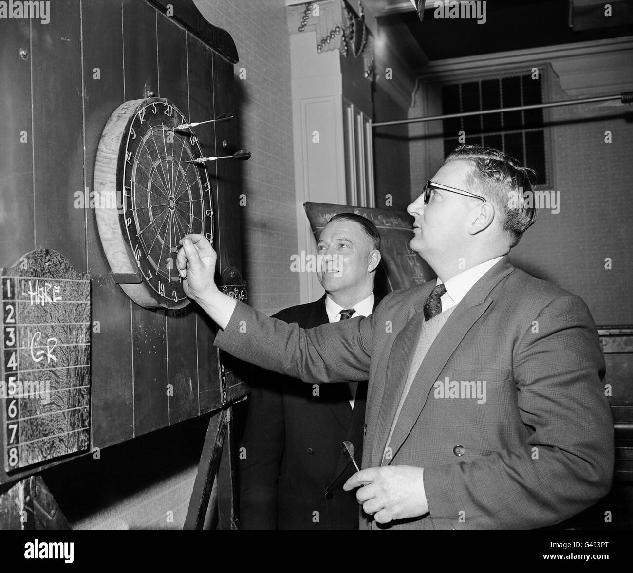 Darts London Transport Executive Darts Battersea Town Hall. Action