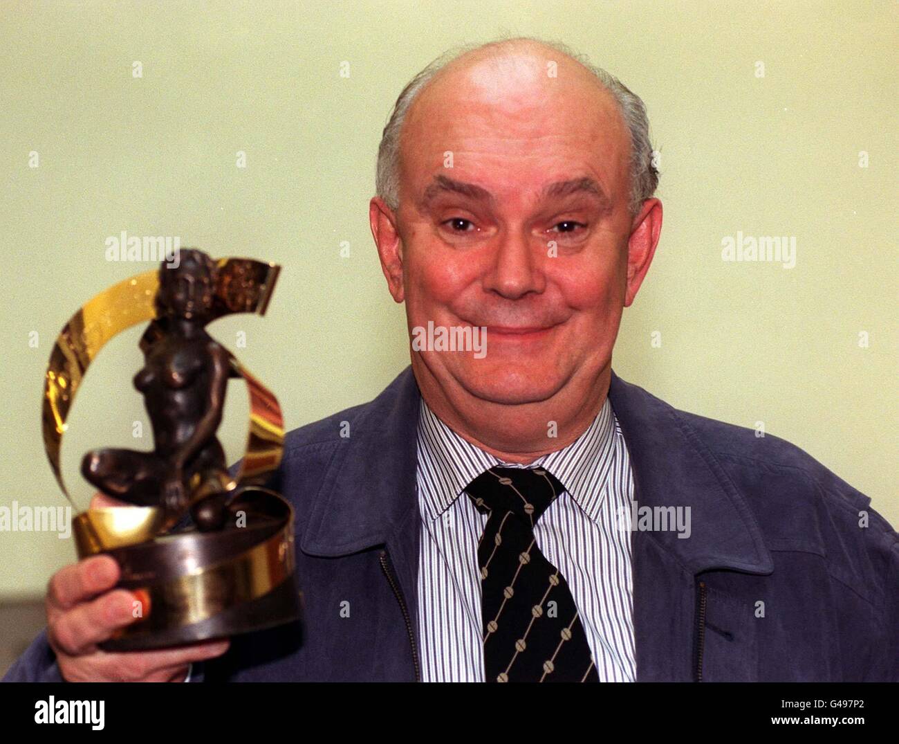 Playwright Sir Alan Ayckbourn, after receiving the 25,000 Lloyds Playwright of Year award for his play 'Things We Do For Love'. See PA story SHOWBIZ Ayckbourn. Photo by Tony Harris/PA Stock Photo