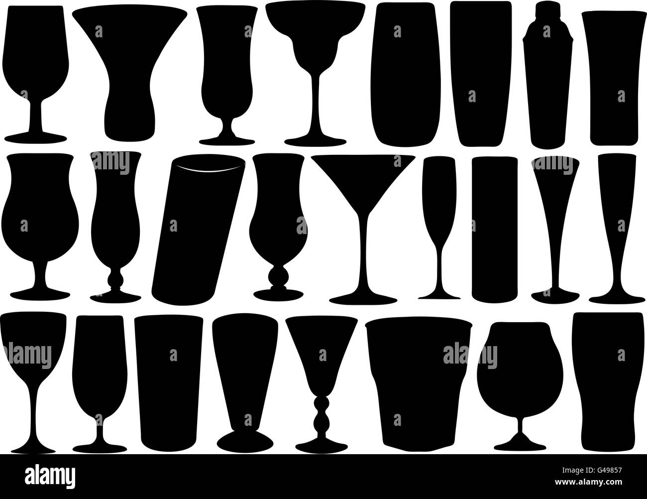 Set of glasses Stock Vector Image & Art - Alamy