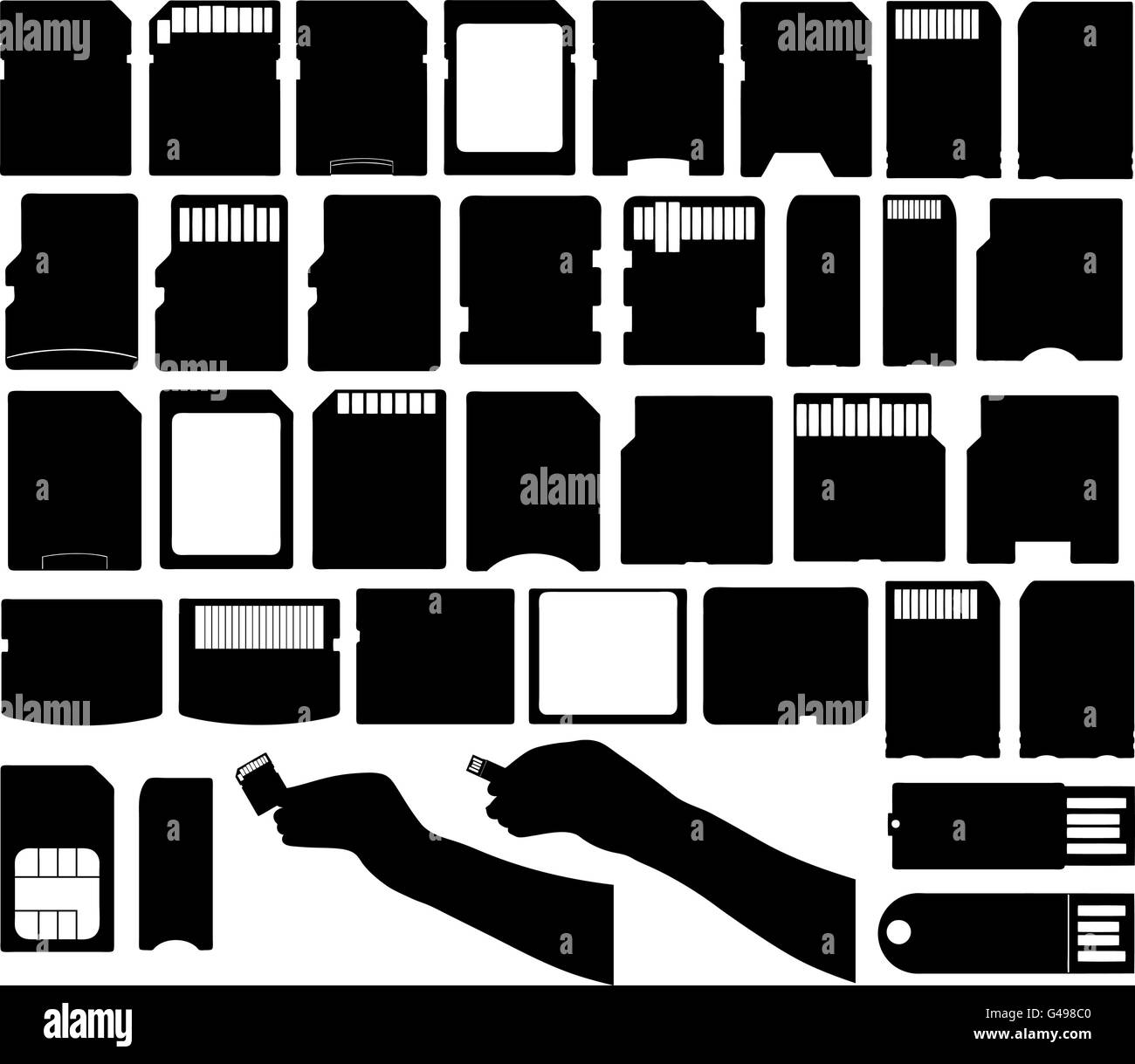 Illustration of different electronic storage devices Stock Vector Image & Art Alamy