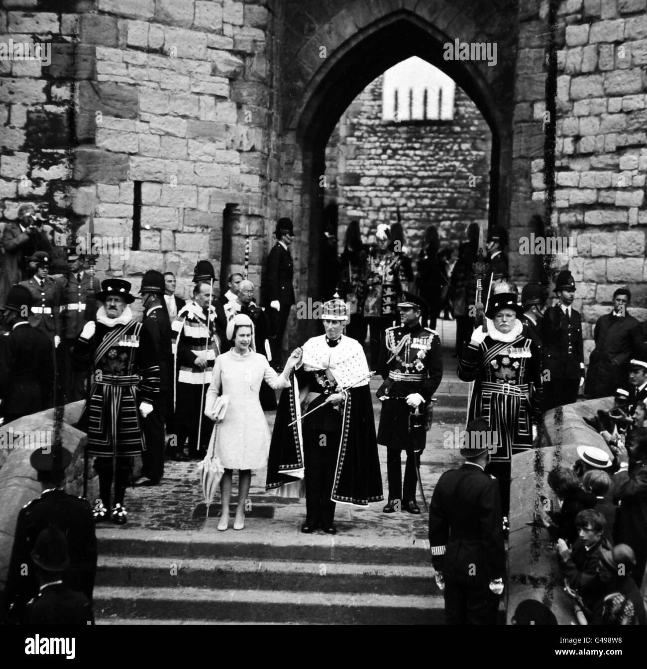 Royalty Investiture of the Prince of Wales Caernarfon Castle Stock