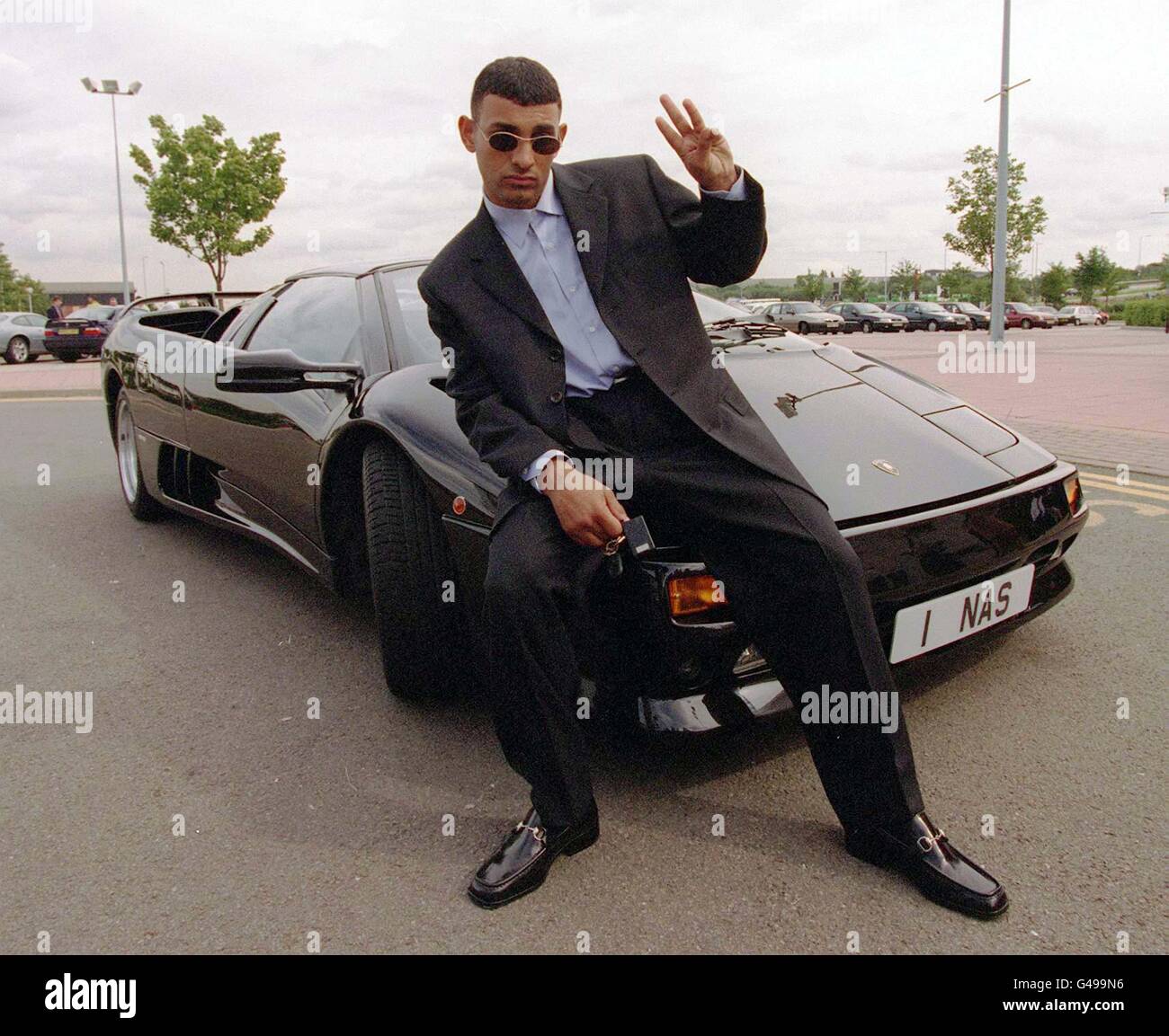 Prince Naseem Hamed in his home town of Sheffield today (Tuesday) as he