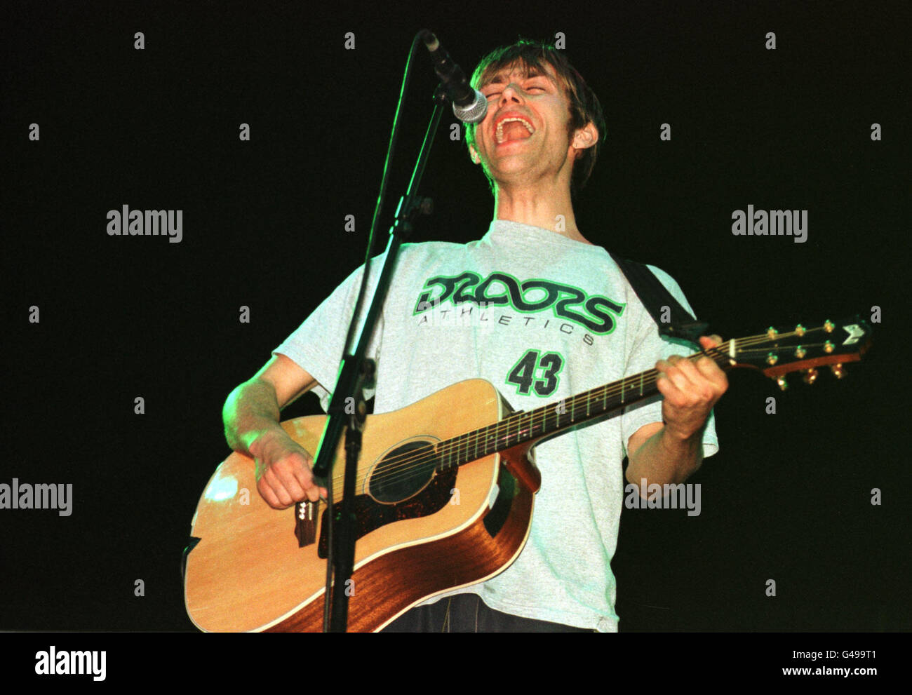 Blur Albarn performing during V97 concert at Hylands Park Chelmsford. Stock Photo
