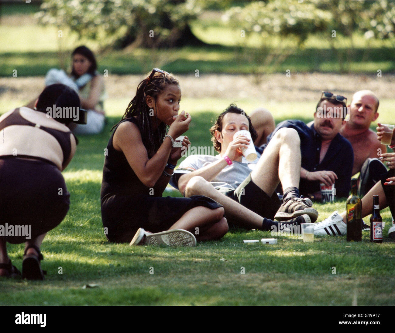 Coronation Street actress Angela Griffin at the V97 concert at Temple Newsham, Leeds. Stock Photo
